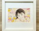 ふんわり優しい水彩画似顔絵制作します 写真そっくり！でも写真よりちょっぴり素敵で優しい似顔絵です イメージ1