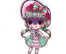 可愛いミニキャラの立ち絵、表情6種＋背景販売ます アイコン、スタンプ、YouTubeなどご自由に使用下さい。 イメージ5