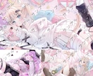 企業実績多数！豪華で可愛い絵を描きます お顔の可愛さは勿論！背景も怠りません！構図案もお渡しします！ イメージ6