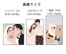 大切な人とのお写真をシンプルなイラストにします 人物最大５人まで、プリクラもOK◎プレゼントにおすすめ！ イメージ6