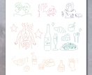 おしゃれな食べ物飲み物料理イラスト挿し絵描きます 雑誌・教材・WEB等◎テイストご相談ください◎ イメージ10