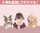 ペットの似顔絵キャンバスアート描きます 多頭飼い＆人物追加歓迎！ギフトにもおすすめです♪送料無料 イメージ3