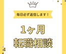 なんでも聞いてください！1ヶ月転職相談にのります メッセージのみで安心★初めての転職・職歴が多い方に強みあり！ イメージ1