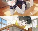 割引中‼️可愛い少年少女の立ち絵一枚絵描きます 鮮やかで日常的な絵が得意です！9月まで割引料金‼️ イメージ6