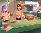 初回につき値下げ中⭐︎一枚絵イラスト描きます 挿絵、動画背景、SNSヘッダー、TRPG用など イメージ3