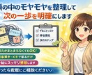 頭の中のモヤモヤを整理して、次の一歩を明確にします 考えを整理して、次の一歩を見つけます イメージ1