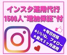 instagram30日間運用代行保証します 【最大1500人増加保証付】効果抜群！インスタグラム運用 イメージ1