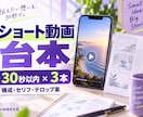 商品紹介のショート動画台本を3本作ります 冒頭の一言から締めまで、撮影前に整理 イメージ1