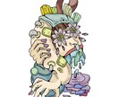 ジャケットやグッズに！/印象的なイラスト描きます 音楽のジャケット、イベントのグッズアートにぜひ！ イメージ2