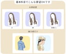 テンプレート記入＋写真で、カンタンに依頼できます かわいい。大人っぽい。シンプルだけど世界に1つの似顔絵です♪ イメージ8