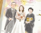両親贈呈品で似顔絵時計をお届けします 両親贈呈品｜似顔絵オーダー｜両家セット｜子育て感謝状｜時計 イメージ2