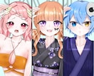 格安❕可愛い!夏っぽいキラキラ量産イラスト描きます 夏にぴったりの色鮮やかな量産イラスト°˖✧ イメージ3