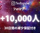 インスタフォロワー＋10000人増加します ＋10,000人☆良質フォロワー！減少保証付き！ イメージ1