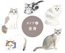 猫ちゃんの似顔絵を描きます SNSアイコンやオリジナルグッズにお使いください イメージ4