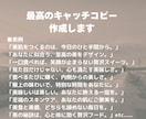 キャッチコピーを作成します 優良商品なのに、名前がイマイチな時ないですか？ イメージ1