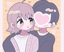 カップル(夢絵)イラスト描きます 低価格でアイコンや全身絵を描きます！ イメージ8