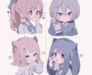 ミニキャラをお描きします ゆるいミニキャラ（３頭身くらいの）イラスト イメージ1