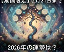 12/31までの期間限定で来年の運勢を鑑定します AIが4大占術を総合鑑定！結果はPDFでお渡しします。 イメージ1