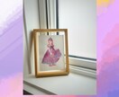 水彩で「夢のお洋服を着たお子さま」を描きます 小さな頃の“夢”という宝物をオーダーメイド似顔絵に！ イメージ7