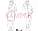 イラストの下描きから線画のペン入れをさせて頂きます ペン入れが苦手な方、お手伝いさせてください♡ イメージ4