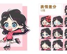 あなたのデフォルメ（ミニキャラ）描きます アイコン・スタンプ・グッズ・MV用のイラストに.ᐟ.ᐟ.ᐟ イメージ7
