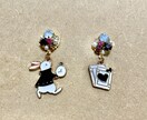 あなただけのアクセサリーをお作りします うさぎとトランプのイヤリング/ピアス イメージ2