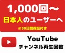 動画の再生回数を日本人ユーザーで1000回増します 収益化前でも後でも動画再生回数の増加を応援します。 イメージ1