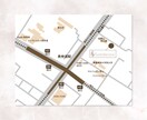 温かみのあるシンプル地図＊住所のみで作成いたします 初めての方も安心◎納得いくまで修正し素敵なMAPにしましょう イメージ1