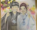 似顔絵のプレゼントに　手書きで可愛い似顔絵描きます 誕生日、お祝い事にいかがでしょうか イメージ1
