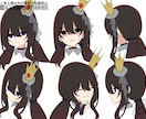 アニメ風のキャラクター資料を作成します 汎用性の高い全身二面図＆表情資料！似顔絵・男キャラ・人外可◎ イメージ1