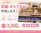 字幕、キャプションをつけます 修正無制限！一律料金で字幕、キャプションつけます イメージ1