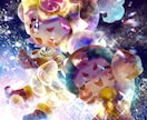 優しいふわふわした絵柄のアイコンを作成致します きらきらふわふわした可愛いアイコンを制作します！ イメージ6