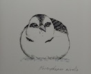 ユキホオジロの絵を販売します 北海道には冬鳥として渡ってきます。シマエナガと同等の可愛さ! イメージ1