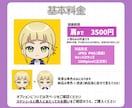 正面ミニキャラアイコン描きます SNSや動画の差し込みに！手の描き込みもできます○ イメージ2