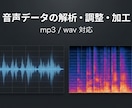 音声データ(mp3/wav)の困りごとを調整します 音楽・効果音・解析まで幅広く対応 イメージ1