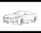 リクエストをもとに車のイラストを描きます サインペンでA4紙にスケッチします イメージ5