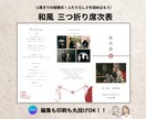 和風/三つ折りプロフィールブックが作成できます 配送まで丸投げOK◎ 結婚式/三つ折り席次表を作れます イメージ1