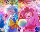 鮮やかでキャッチ―な一枚絵やアイコンを描きます 配信、グッズ、立ち絵など高品質で目立つイラストを提供します イメージ3