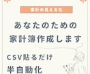 あなたの家計簿まとめます CSVを貼り付けるだけでほぼ自動的に数字を出せます！ イメージ1