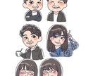 SNSのアイコン等に、似顔絵描きます デフォルメの小さくて可愛い、淡い感じで描きます！似顔絵にぜひ イメージ1