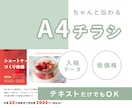 文字だけOK！わかりやすいA4チラシ作ります 飲食・求人・イベント・福祉など幅広く対応します！ イメージ1
