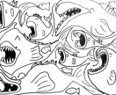 魚専門！僕だけのユニークな魚たちのイラスト描きます 個性豊かな魚たちを架空の魚たちをテーマに1匹も形が被らない！ イメージ8