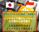 インドネシア語ナレーション/吹き替えいたします < 迅速 x 正確 x 安心 > の日尼チーム体制 イメージ1