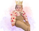 世界に一つだけの選び取りカードをお作りします 職業テーマ×赤ちゃん写真×水彩タッチのオリジナルカードです。 イメージ7