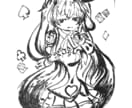水墨画風イラストを作成します 筆で動きのあるイラストを描きます イメージ5
