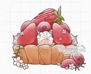 食べ物お描きします スイーツメインですがフードもデフォルメ風にお描きします イメージ1