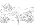 愛車の旧車バイクをモノクロ線画イラストにします 青春を駆け抜けた愛車を、一生残るモノクロ線画に！ イメージ2