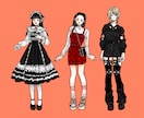 全身イラストスナップお描きします スナップ写真のようにあなたの全身をイラスト化します。 イメージ3