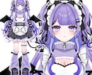 Vtuberキャラデザ～モデリング全て制作します キャラデザ・イラストのみ、配信画面、三面図等のご依頼も可能。 イメージ8
