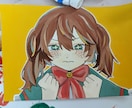 ハガキサイズにアナログ絵を描きます アクリル絵の具などを使いイラストを描きます完成品は送ります イメージ1